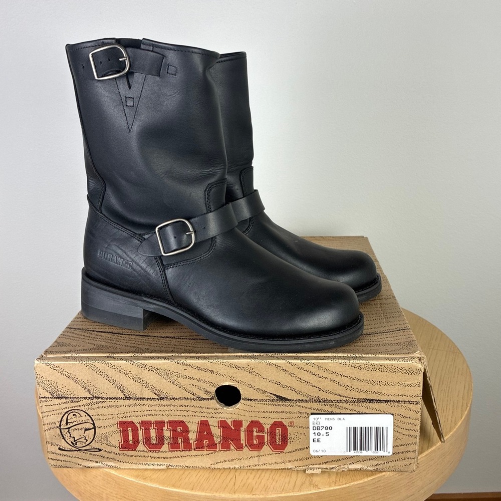 Durango Leather Harness Engineer Boots DB780 Men's 10.5 EE Wide Biker Motorcycle